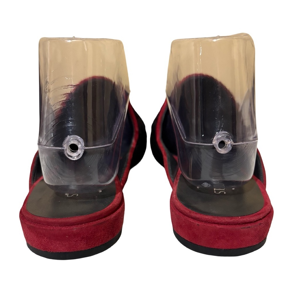 Stuart Weitzman Mulearky Red & Black Geometric Slip On Mule - Picture 4 of 9
